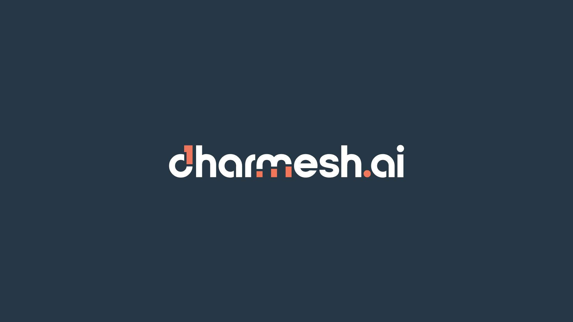 Dharmesh.ai logo on a dark blue background